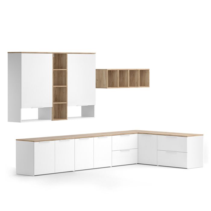 Meuble-paroi Wido 9 pièces Blanc/Sonoma Vicco 51728 Meuble-paroi Wido 9 pièces Blanc/Sonoma Vicco 51728