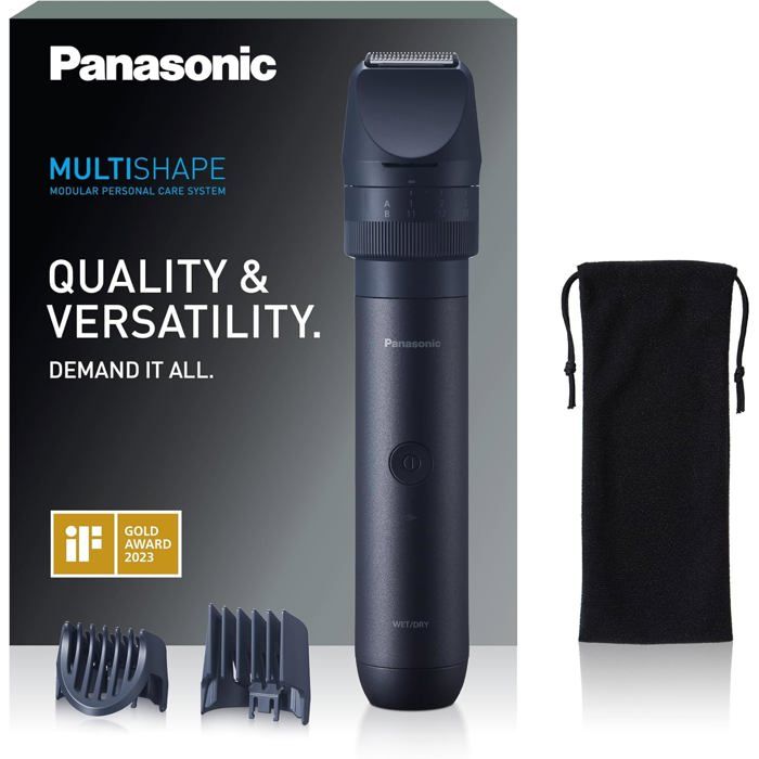 Tondeuse barbe PANASONIC MULTISHAPE ER CKL1 Étanche 90 min autonomie Peignes 39 hauteurs