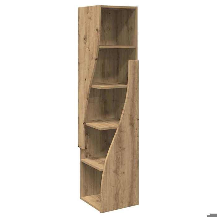 Meuble dangle en bois dingénierie - vidaxl - Blanc - 32x32x140 cm - 4 étagères - Capacité de rangement généreuse