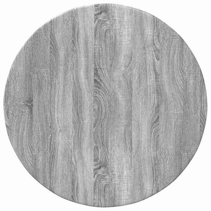 Plateau de table en bois dingénierie - vidaXL - 60x60x15 cm - Sonoma gris - Table ronde - Mobilier dextérieur