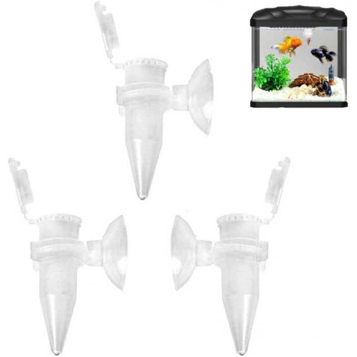 Distributeur automatique nourriture poissons – mangeoire conique pour aquarium (lot de 6) .