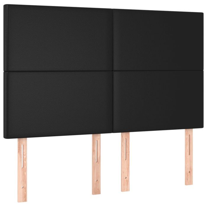 SALE 2026Meuble Tête de litHauteur réglable Noir - Tête de lit robuste Noir 144x5x118/128cm Similicuir 18 Kg 601456