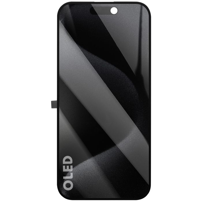 Écran pour iPhone 15 Pro Hard OLED avec Nappe et Plaque Préassemblées Noir