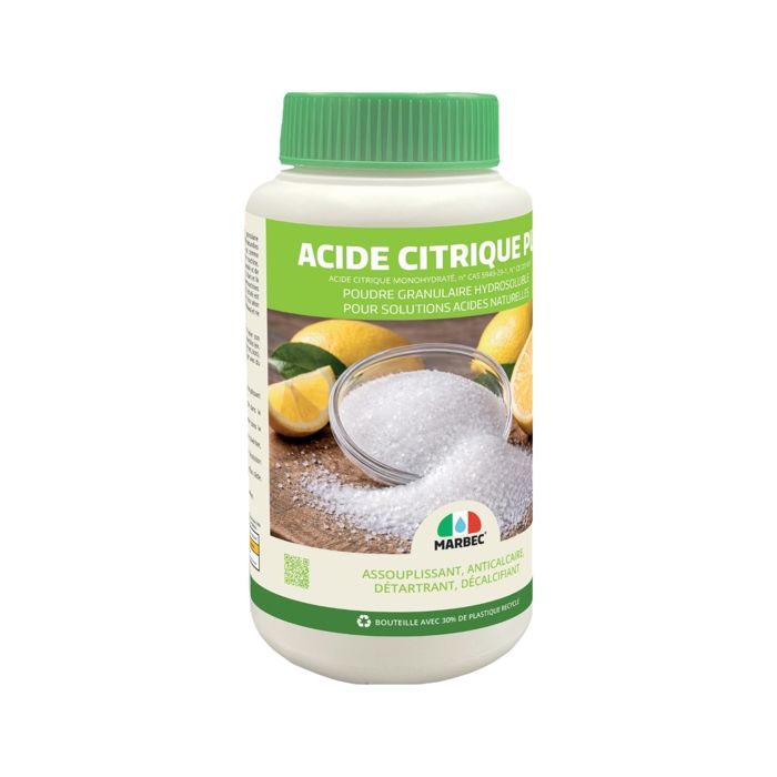 Détartrant naturel Marbec ACIDE CITRIQUE PUR nettoyage appareils électroménagers efficace 1KG