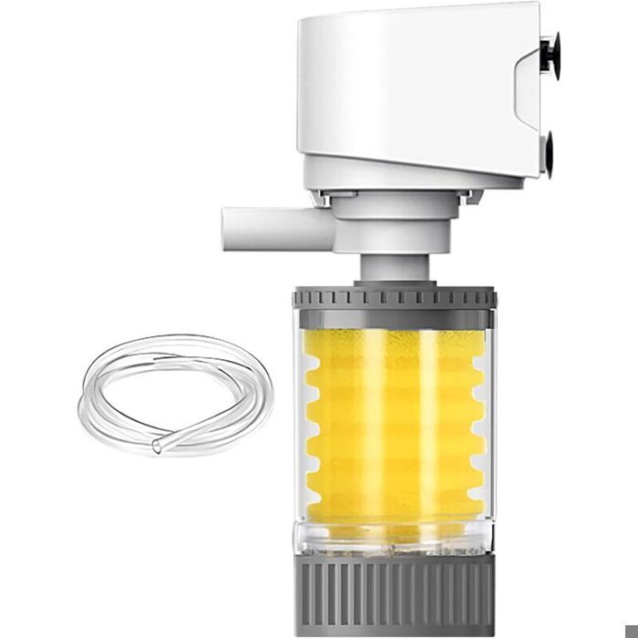 Filtre Pour Aquarium Pompe Aérateur Interne pour Bassin à Tortues avec Filtration-Système de Filtration Multistage Réglable avec Aér