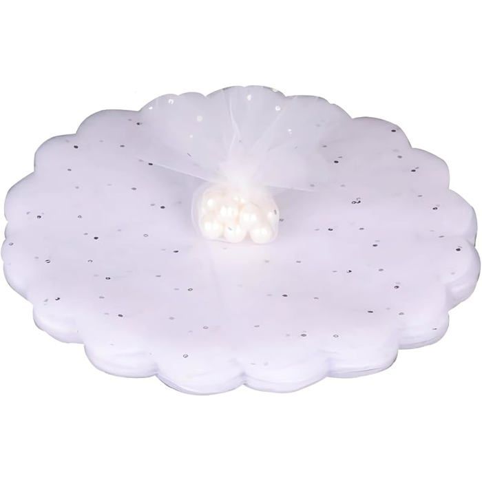 60pcs tulle bnc sachet dragees tulle dragées boite dragees bapteme boite dragees mariage Voiles de Tulle Ronds Cris POCHETTE CADEAU