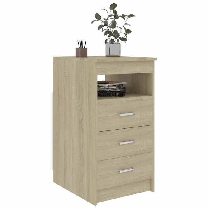 Promo“Armoire à Tiroirs Chêne Sonoma 40 x 50 x76 cm en bois dingénierie avec 1 étagère et gain de place pour Cuisine 698905