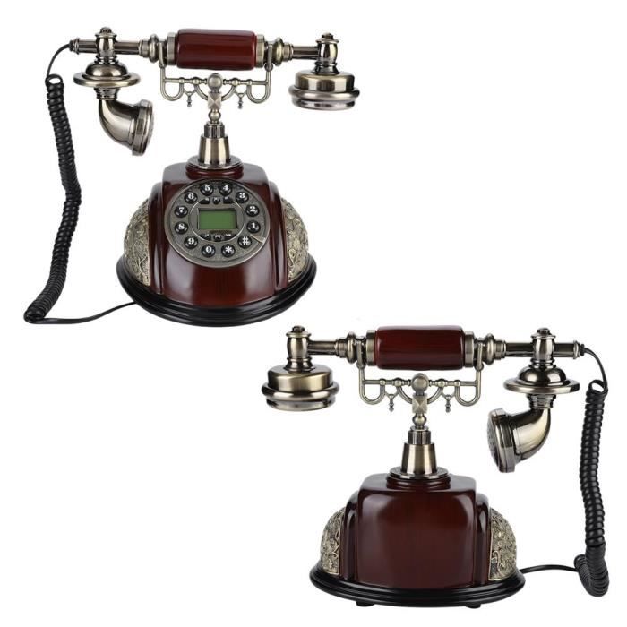 Vaste Vaste Telefoons met Snoer, Vaste Wandtelefoon Vintage Wandgemonteerde Telefoons met LCD-scherm, Oproepgeheugen, Grote Knop, Vaste Telefoons voor Senioren, Vaste Telefoon voor Thuis(Zilver
