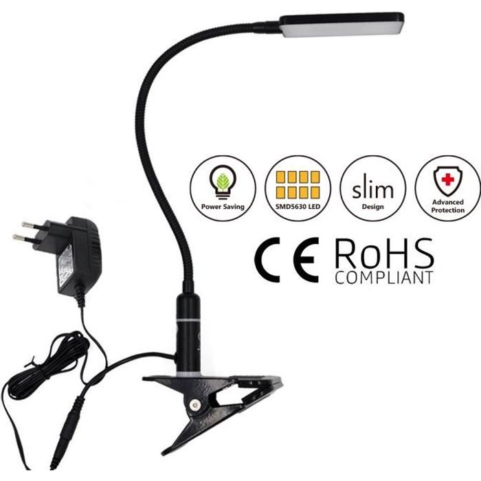 Lampe De Bureau Led A Pince Tactile Dimmable Flexible Noir Achat Vente Lampe De Bureau Led A Pince Soldes Sur Cdiscount Des Le 20 Janvier Cdiscount