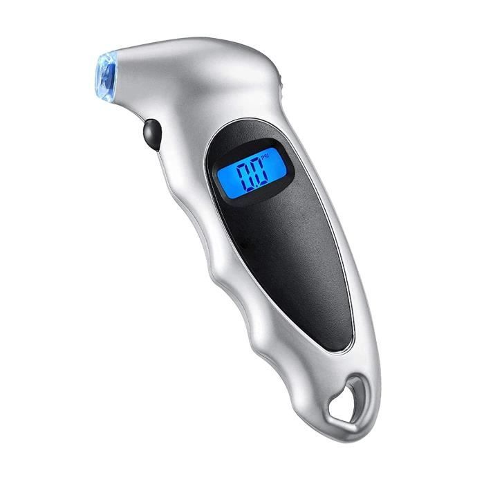 Manomètre Digital Pression Pneus - 4 Bar / 60 PSI, Précis, Pour Voiture, Vélo, SUV, Camionnette