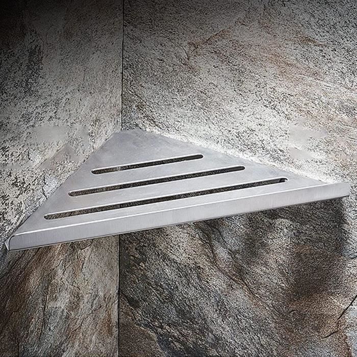 Jenngaoo Étagère D'Angle Salle De Bain En Acier Inoxydable – Sans Perçage, Ultra Résistante Avec Adhésifs Puissants, Idéale Douche & WC