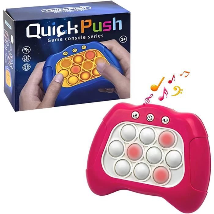 console de jeu quick push bubbles,Jeu pop puzzle de light  bouton,Décompression Breakthrough Puzzle Game Machine, rouge