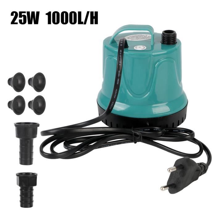 Arnusa Kit Pompe Fontaine 800 L/H Avec Spot LED Blanc Chaud - Tuyau 2m Et Joint D'Étanchéité