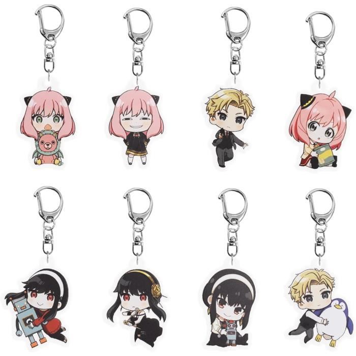 Spy Family Keychain Porte Cles 8 Pcs Spy X Family Cartoon Voiture Porte Cles Cartable Pendentif Sac Fille Garcon Enfants Min u2223 Cdiscount Bagagerie Maroquinerie