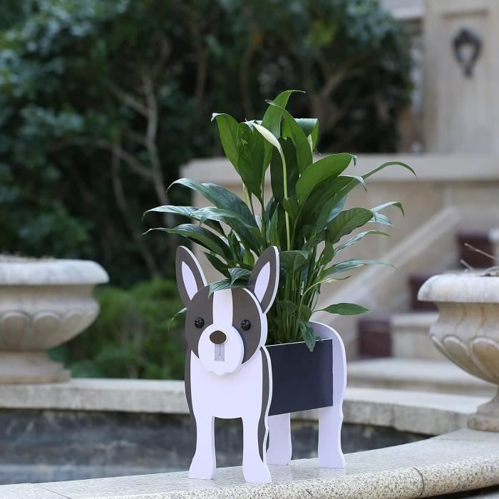 Petit Jardinière Pot Cadeaux Boston Terrier Pour Femme Décor Planteur De  Chien Pot De Fleur Jardin Exterieur Intérieur Pvc P[H978] - Cdiscount Jardin
