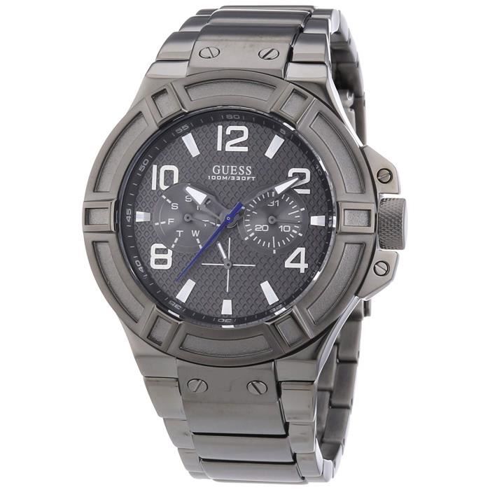 Guess W0218G1 Montre Homme Quartz Analogique Cadran Noir