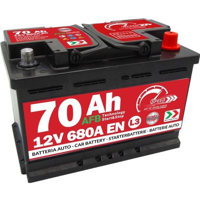Batterie Auto Speed L3 70Ah 680A 12V AFB Start & Stop (+DX) BMW Audi -  Cdiscount Auto