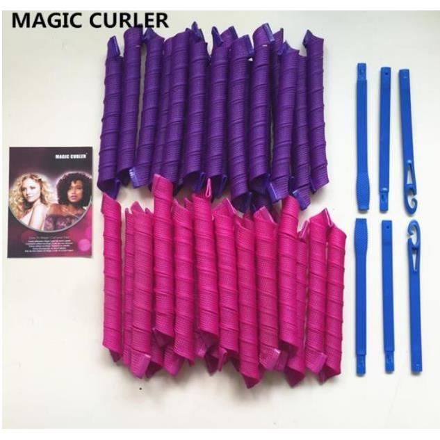 Bigoudis Manuels en Plastique - 40PCS - Rose Foncé et Violet