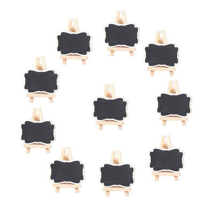 Etiquette Prix Lot De 20 Mini Tableaux Noirs Ardoise - Étiquettes Prix Réutilisables - Pour Buffet, Mariage, Café - Avec Stylos Blanc Et Rose Petit Chevalet De Table