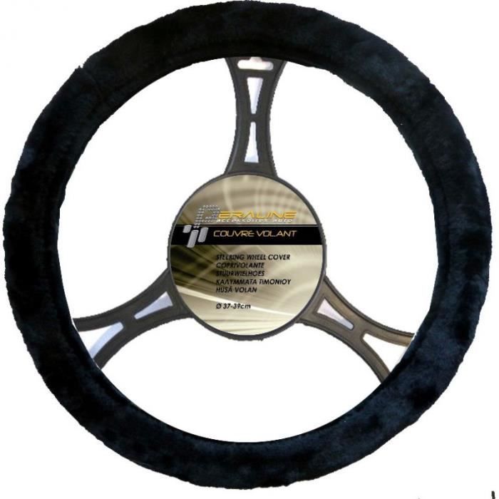 COFIT Couvre Volant Voiture Peluche, Moumoute Housse Volant Hiver M 37