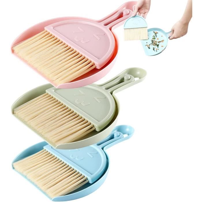 Ensemble Mini Pelle Et Balayette 3 PCS - Kit Nettoyage Plastique Cuisine Maison