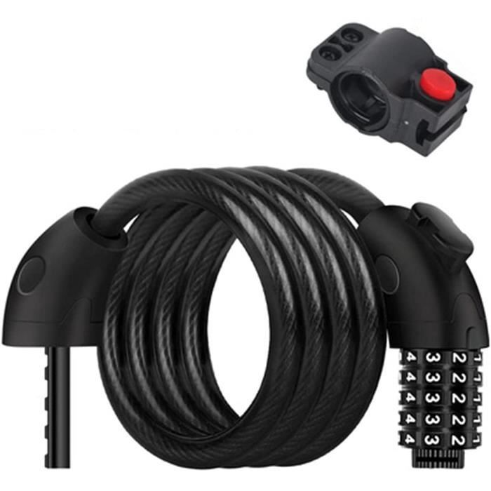 Antivol Vélo Chaîne Acier HAUTSTORE Chaîne Antivol Vélo à Code , Antivol Avec 5 Chiffres Mot De Chaîne Avec Housse Polyester