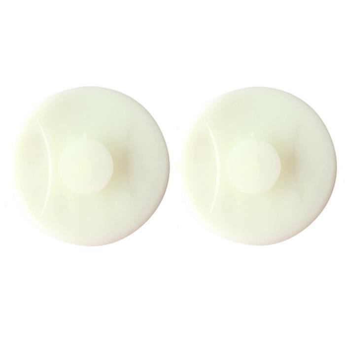 Bouchons De Vidange En Caoutchouc Blanc - Lot De 2 Pour évier, Baignoire, Douche, Diamètre 1-3/8" à 2" (neuf)