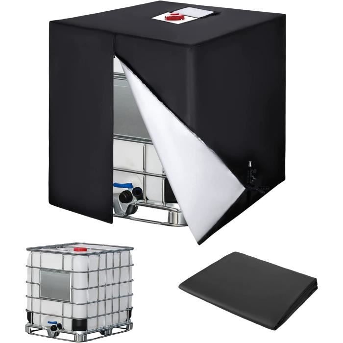 Bâche pour Cuve 1000L IBC - Réservoir deau Couvercle - Anti-UV Housse Protection - Blanc