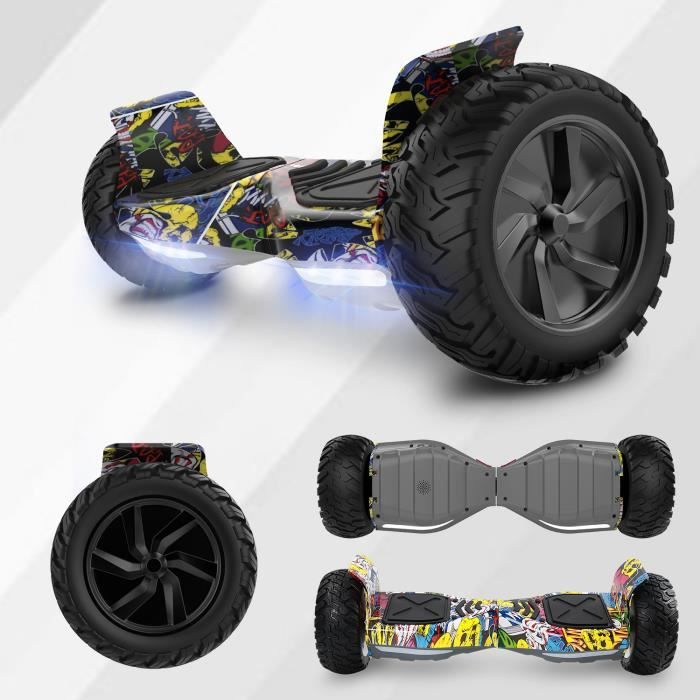Hoverboard RCB 8.5 Pouces Tout Terrain Gyropode Hummer Bluetooth LED
