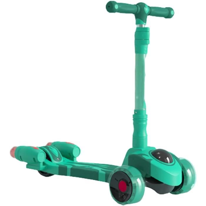 Trottinette Enfant 3 Roues Lumineuses,Patinette Débutante 2en1 Hauteur
