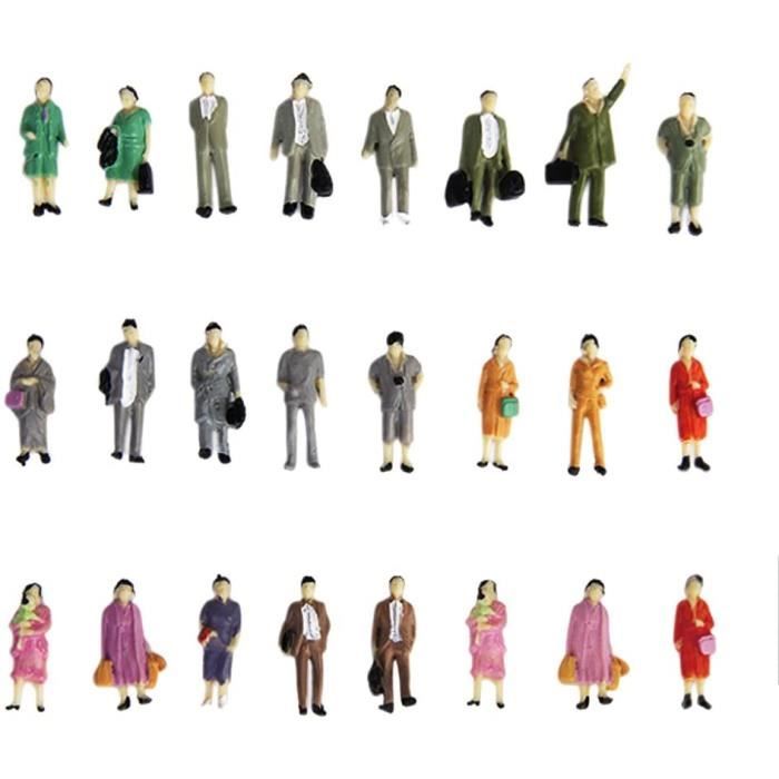 Lot De 60 Figurines De Personnes échelle HO (1:87) - Pour Maquettes Train, Dioramas