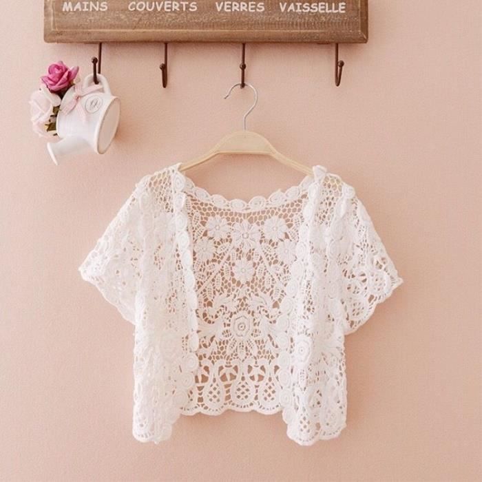 Veste dentelle blanche on sale