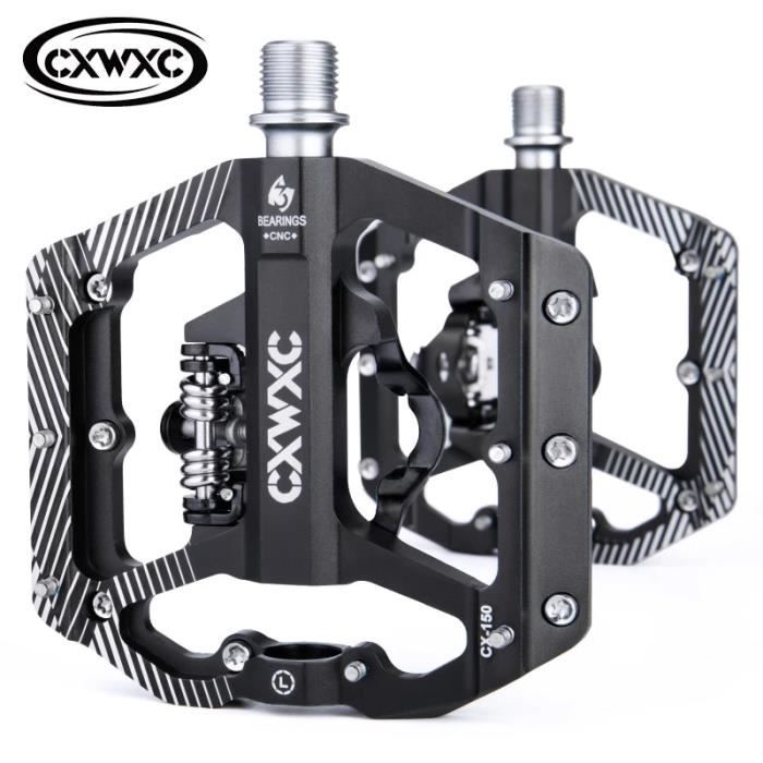 PEDALIER PEDALE CXWXC double fonction plates Clipless vtt