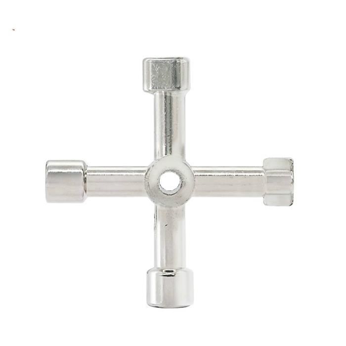 Clé Triangulaire 4 Voies - 5 Tailles (0,7 à 1,8 Cm) - Alliage De Zinc - Pour Compteur D'eau, Poubelle, Armoire, Ascenseur