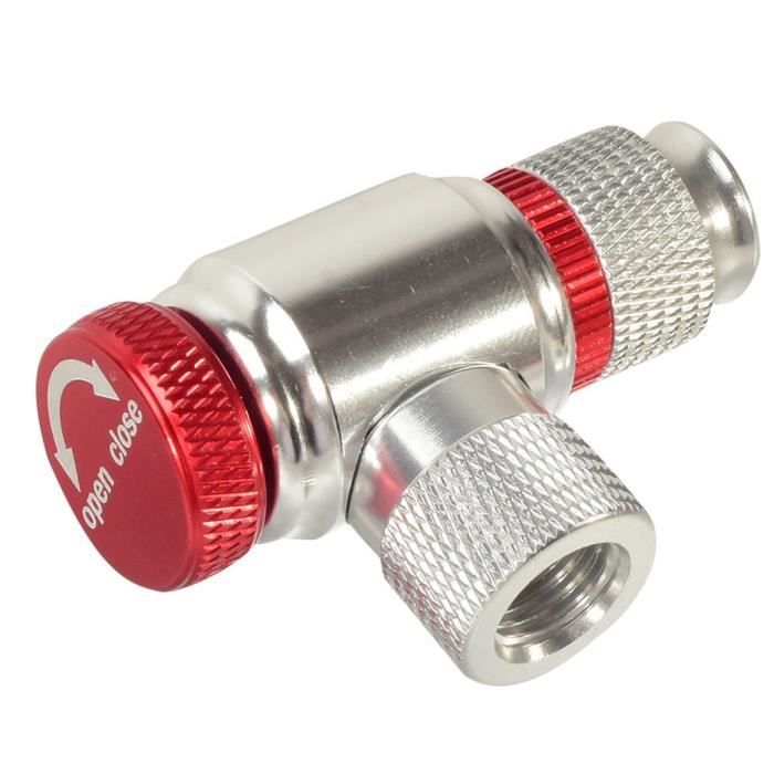 Pompe à CO2 QWORK – Pour Valves Presta Et Schrader, Mini Tête Pour Vélo Route Et VTT (sans Cartouches)