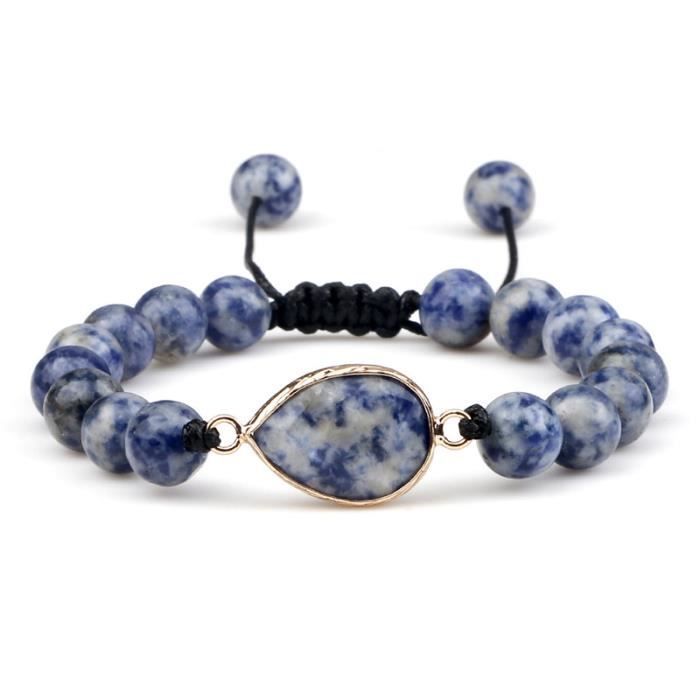 Bracelet En Perles De Pierres Naturelles Tressé à La Main - Bijou Zen Et Naturel