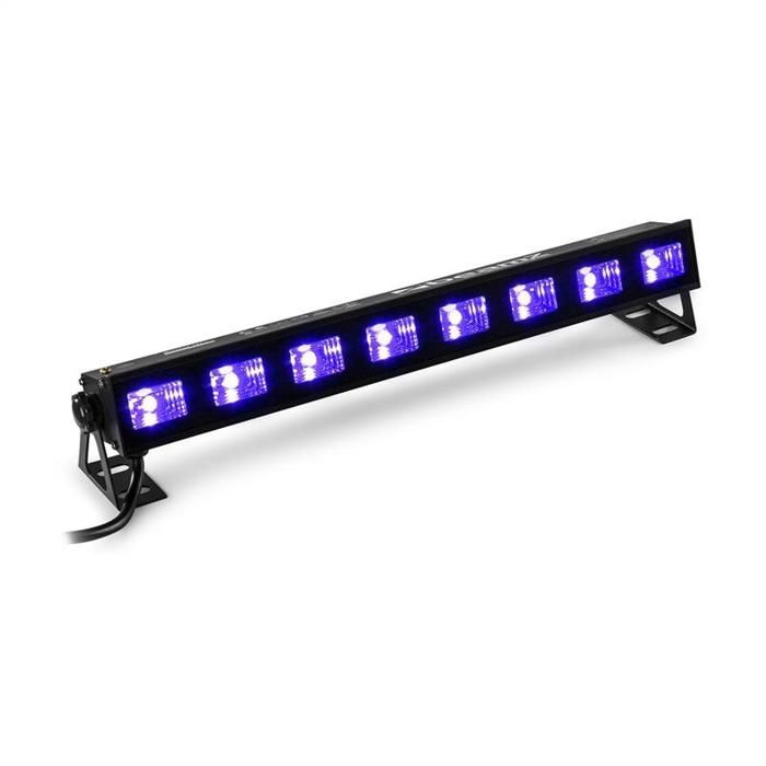 Barre LED UV BeamZ 12 LEDs - 3W, Lumière Noire, Soirée UV, 1kg, Transport Facile, Ambiance