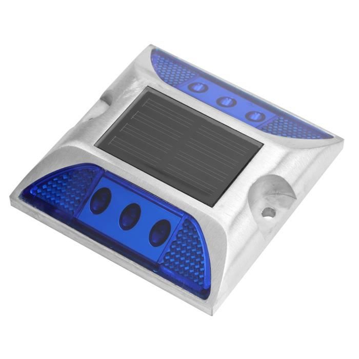 Lumière De Sol Solaire LED - Éclairage Extérieur Imperméable, Pour Allée, Jardin, Visibilité Jusqu'à 1000 M - Couleur Rouge (ou Autre)
