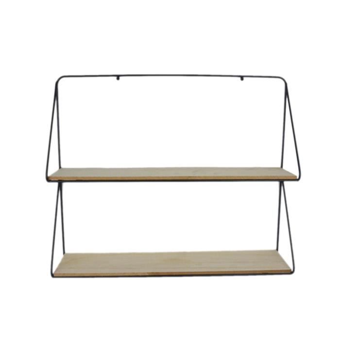 HOME DECO FACTORY Etagère filaire murale double H - M6