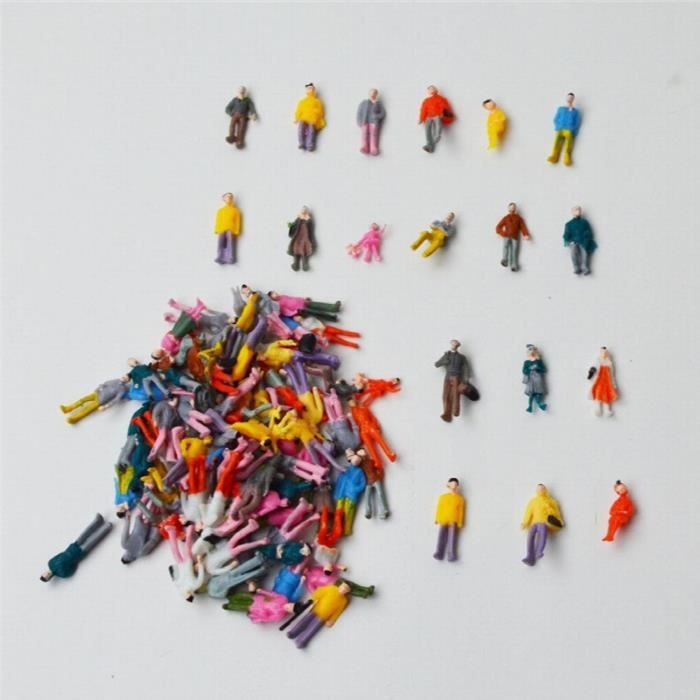 Lot De 300 Figurines Miniatures Peintes échelle 1:200 - Personnages Train, Rue, Passagers Pour Maquettes