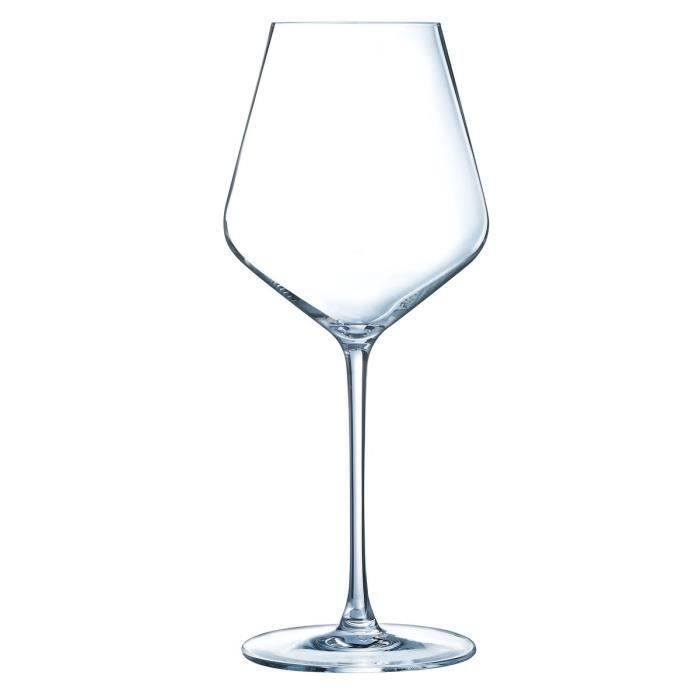 6 verres à vin rouge 47cl Ultime - Cristal d'Arques - Verre ultra transparent moderne 239 Transparent