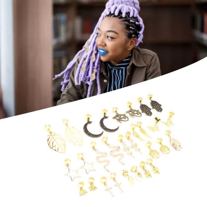 MXTIMWAN 28 Pièces Bijoux de Cheveux Viking Perles en Spirale, Bijoux