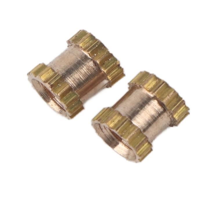 100 écrous De Pouce Moletés En Laiton Nickelé – Taille 4-40, Diamètre 0,375 Pouce X Hauteur 0,250 Pouce
