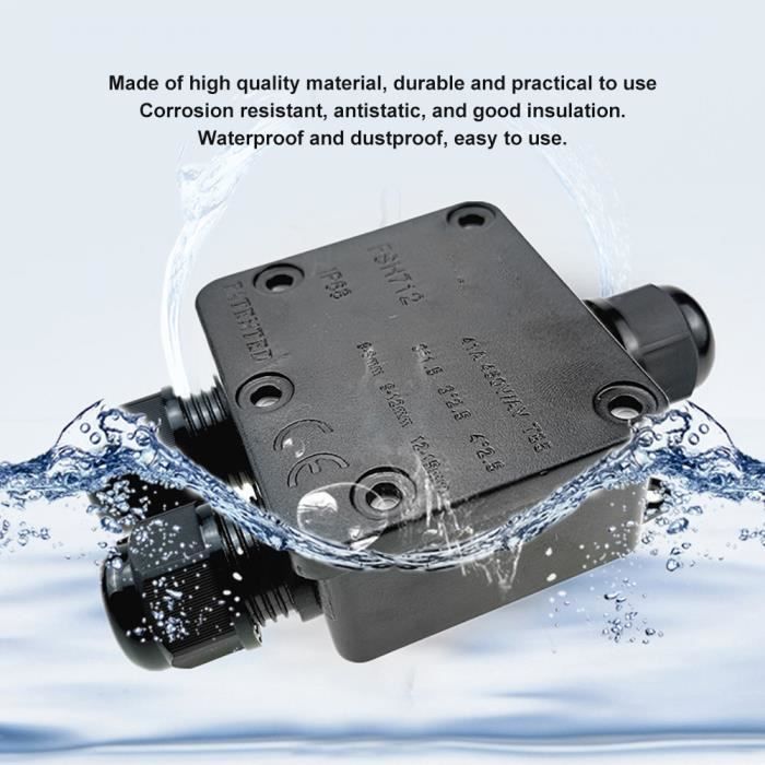 Boîte De Jonction IP66 étanche à L'eau Et à La Poussière En Thermoplastique ABS Pour Projet électrique Extérieur (98 X 66 X 48 Mm) (1 Pièce