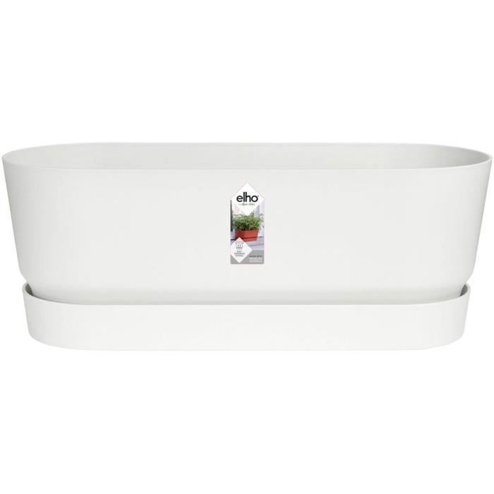 Planteur Ovale ELHO - GREENVILLE - Plastique - Blanc - Ø50 - 16L