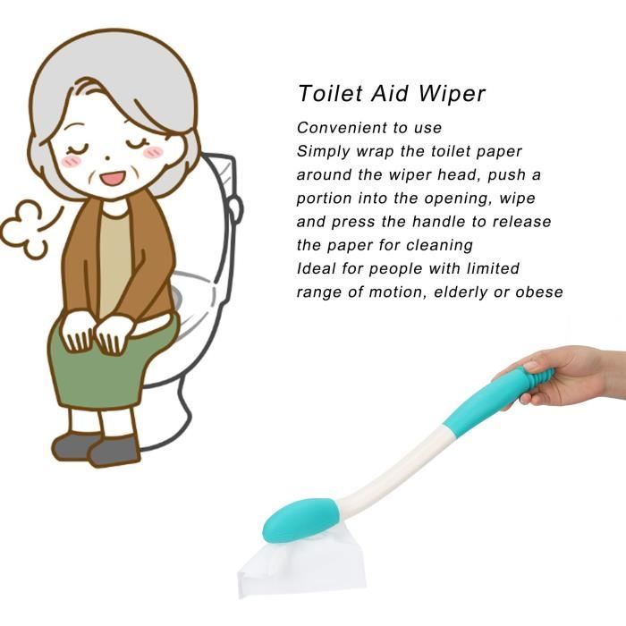 LESS Essuie-glace d'aide aux toilettes confort à longue portée pour femme enceinte âgée A3