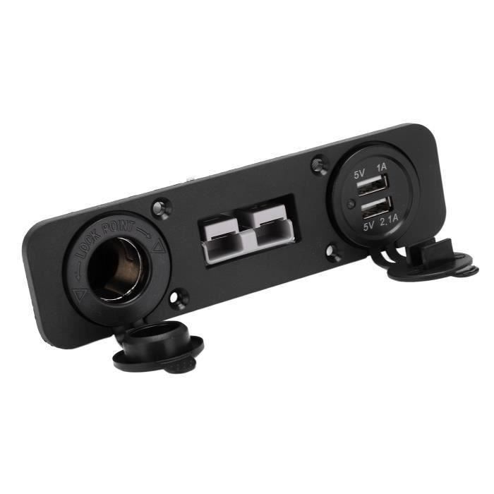 Panneau Chargeur Double USB + Allume-cigare 12V Pour Tableau De Bord Voiture/bateau