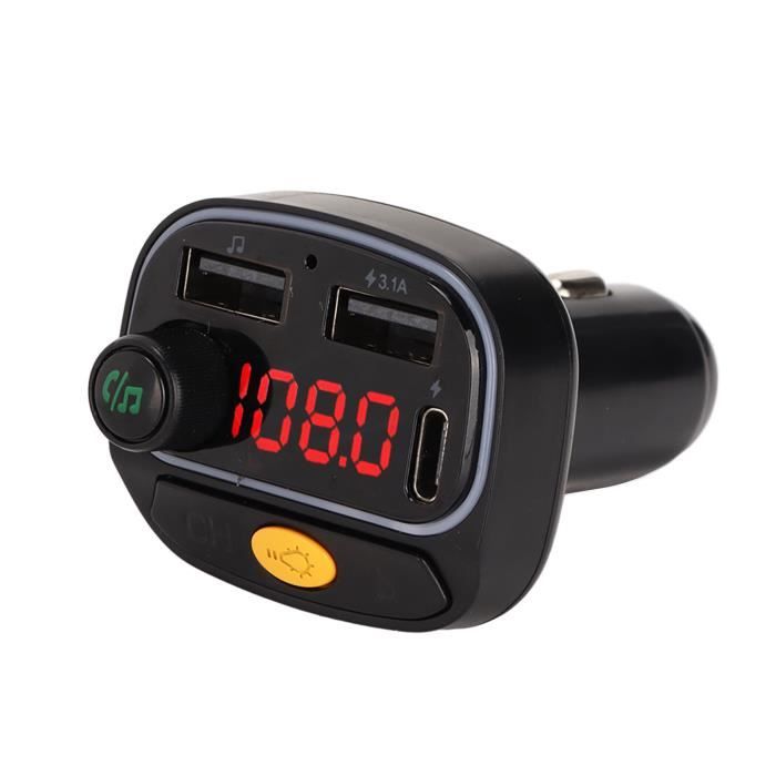 HURRISE Transmetteur FM Bluetooth pour voiture C15 Car BT FM