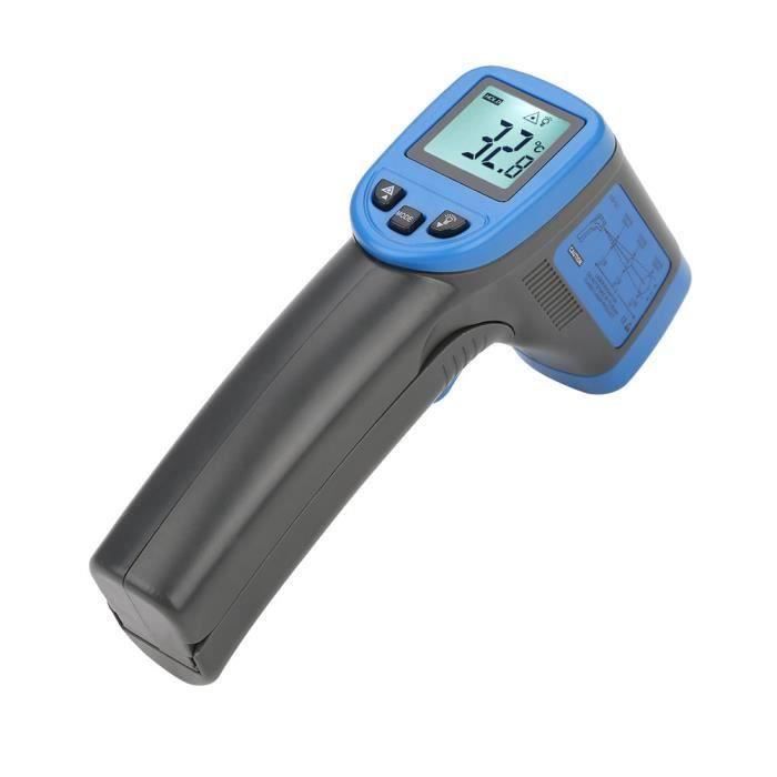 Thermomètre Infrarouge Sans Contact Wintact WT550 - Plage -50 à 550°C, Émissivité Réglable, Laser, Alarme - Pour Cuisine, Bricolage