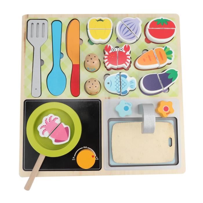 Cuisine En Bois Enfant VFANDV Avec Fruits Légumes Magnétiques - Jeu Éducatif Et Ludique
